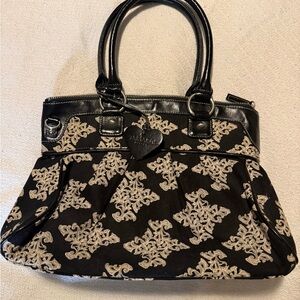 Elegant Black and Cream Satchel
